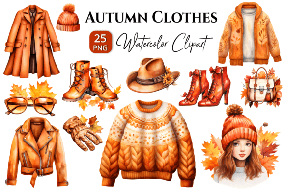 Autumn Clothes Watercolor Clipart: An Embroidery Review