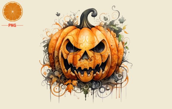 Black Friday Pumpkin Watercolor 2 Illustrations Review