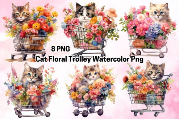 Cat Floral Trolley Watercolor Png: An Embroidery Review