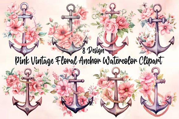 Pink Vintage Floral Anchor Watercolor Review