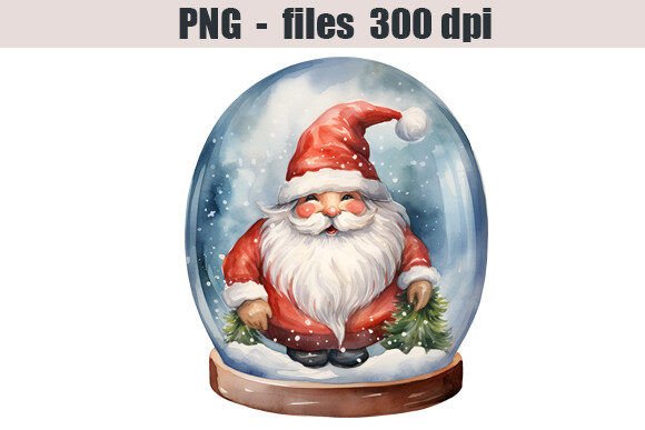 Santa Claus Watercolor Clipart for Illustrations