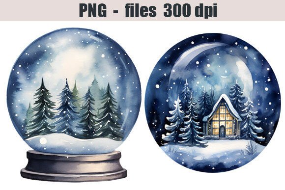 Snow Globe Watercolor Clipart Illustrations Review