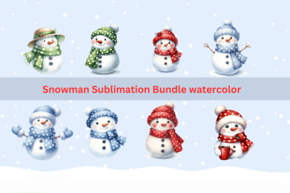Snowman Sublimation Bundle Watercolor Review