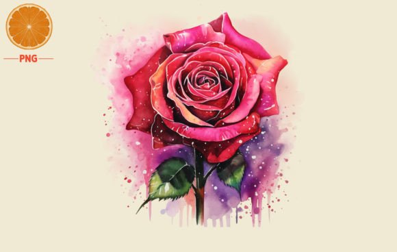 Valentine's Day Rose Watercolor Illustrations Review