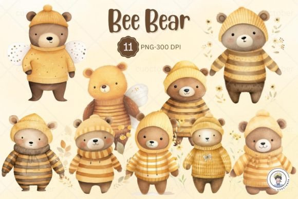 Watercolor Bee Bear Clipart: An Embroidery Review