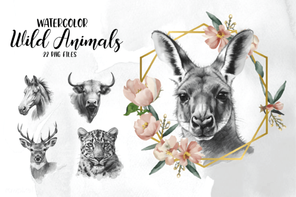 Watercolor Black and White Animals: A Stitch Test