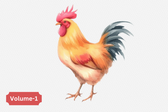 Watercolor Chicken Clipart Volume 1: Illustrations Review