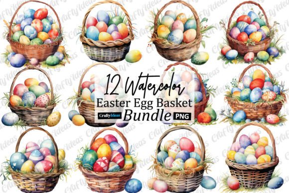 Watercolor Easter Egg Basket Clipart: Illustrations Review