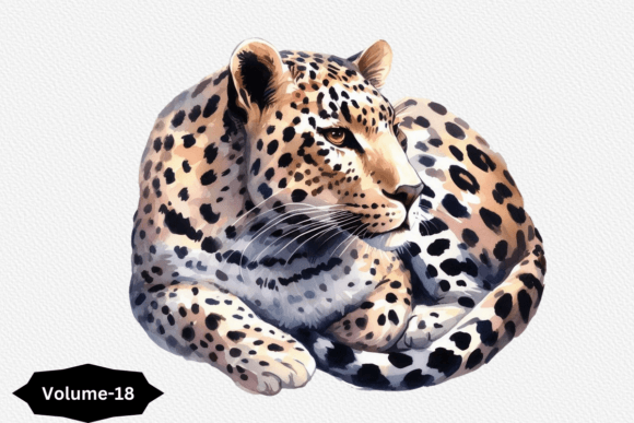 Watercolor Leopard Clipart Volume 18: Illustrations Review