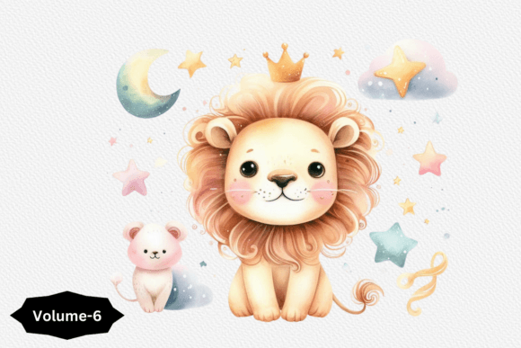 Watercolor Lion Clipart Volume 6: Illustrations Review