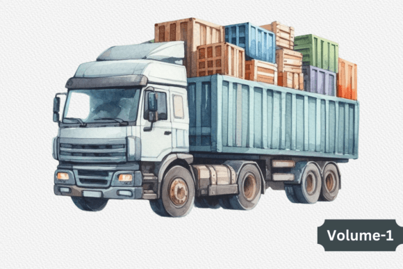 Watercolor Truck Clipart Volume 1: Illustrations Review