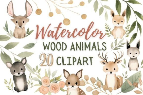 Watercolor Wood Animals and Foliage Illustrations Review